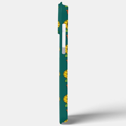 Kawaii Zonnebloem Plant in een pot Case-Mate iPhone Case (Achterkant / Links)