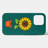 Kawaii Zonnebloem Plant in een pot Case-Mate iPhone Case (Achterkant (horizontaal))