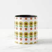 Kawaii Zonnebloem Plant in een pot Mok (Midden)