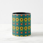 Kawaii Zonnebloem Plant in een pot Mok (Midden)