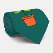 Kawaii Zonnebloem Plant in een pot Stropdas (Opgerold)