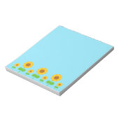 Kawaii Zonnebloemen Notitieblok (Linkerzijde)