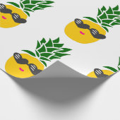 kawaii - zonnebril met hartvorm - ananas zwart cadeaupapier (Hoek)