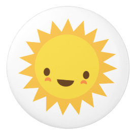 Kawaii-zonneklep - schattig ontwerp voor kinderen keramische knop