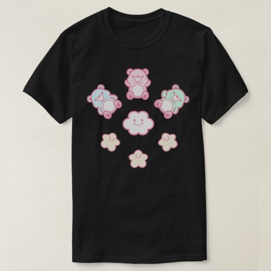 Kawaii zorg beren patroon t-shirt (Design voorkant)