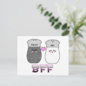 Kawaii Zout en Peper BFF Briefkaart (Staand voorkant)