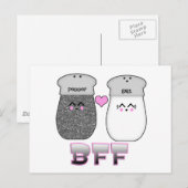 Kawaii Zout en Peper BFF Briefkaart (Voorkant / Achterkant)