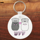 Kawaii Zout en Peper BFF Sleutelhanger (Voorkant)