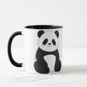 Kawaii Zwart & Witte Panda Mok (Links)