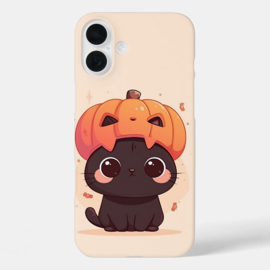 Kawaii Zwarte Kat Case-Mate iPhone Case (Achterkant)