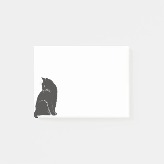 Kawaii Zwarte Kat Post-it® Notes (Voorkant)