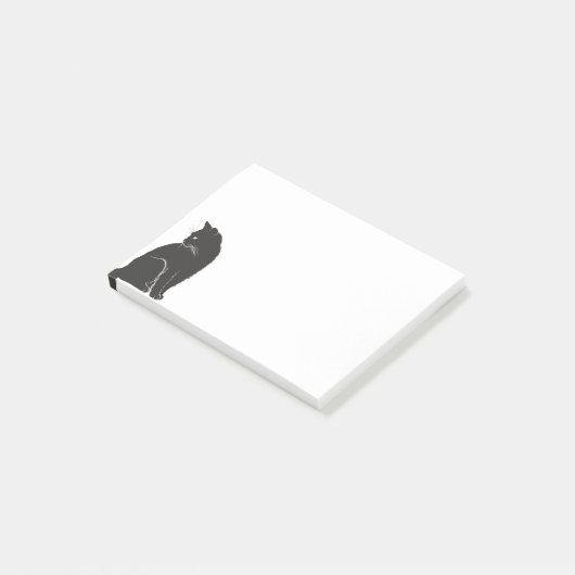 Kawaii Zwarte Kat Post-it® Notes (Schuin)