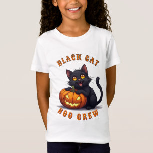 Kawaii Zwarte Kat Zit Op Pompoen Halloween 🎃 T-shirt