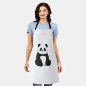 Kawaii Zwarte & Witte Panda Schort (Gedragen)