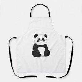 Kawaii Zwarte & Witte Panda Schort
