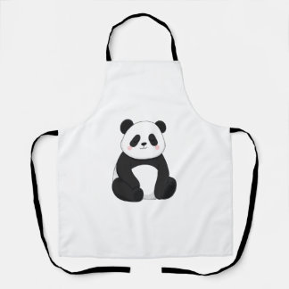 Kawaii Zwarte & Witte Panda Schort
