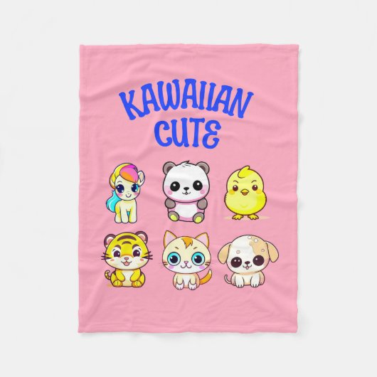 Kawaiiaanse Schattigee stijl Fleece Deken (Voorkant)