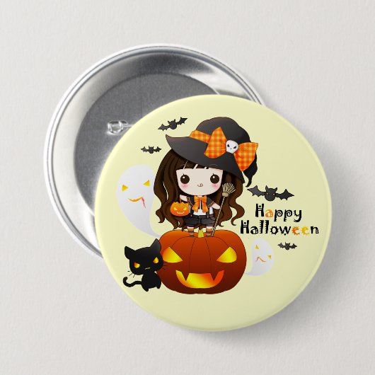 Kawaiii Halloween Ronde Button 7,6 Cm (Voorkant /achterkant)
