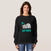 Kawaiiness katten slapen kat sweatshirt (Voorkant volledig)