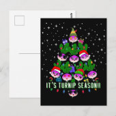 Kawaii's kerstboom met turnip-seizoensboom Funny Briefkaart (Voorkant / Achterkant)