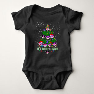 Kawaii's kerstboom met turnip-seizoensboom Funny Romper
