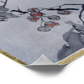 Kawanabe Kyōsai Bird en Frog Poster (Hoek)