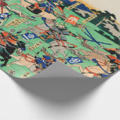 Kawanakajima no kassen (Slag om Kawanakajima) Cadeaupapier (Hoek)