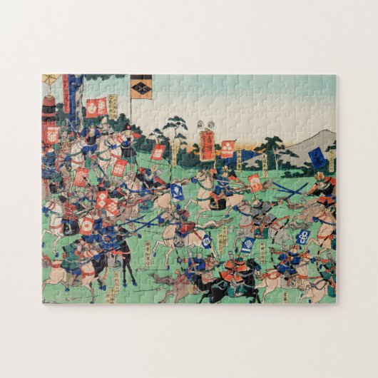 Kawanakajima no Kassen van Utagawa Kuniyoshi Legpuzzel (Horizontaal)