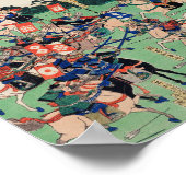 Kawanakajima no Kassen van Utagawa Kuniyoshi Poster (Hoek)