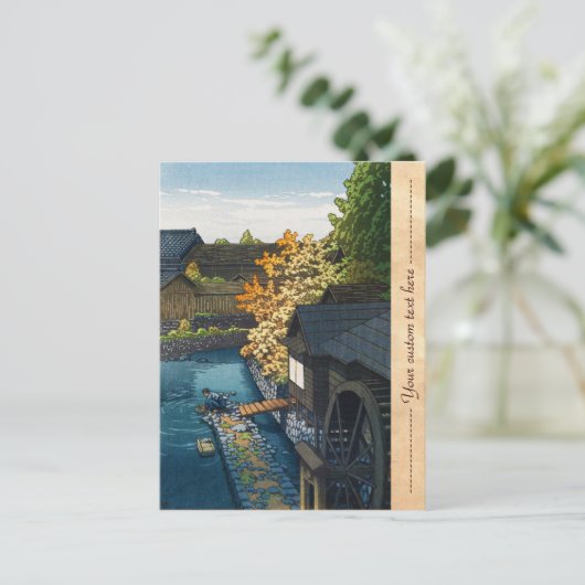 Kawanishi Village, Tochigi Prefecture Hasui Kawase Briefkaart (Staand voorkant)