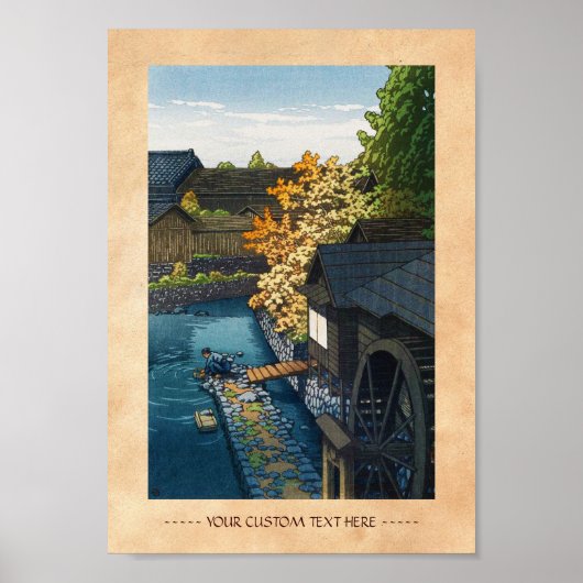 Kawanishi Village, Tochigi Prefecture Hasui Kawase Poster (Voorkant)