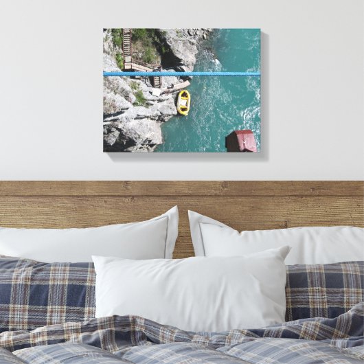 Kawarau Bridge Bungy POV, Queenstown, Nieuw-Zeelan Canvas Afdruk (Insitu (Slaapkamer))