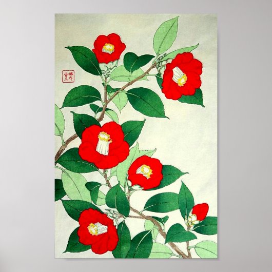 Kawarazaki Shodo Bloemencalender van Japanse Bloem Poster (Voorkant)
