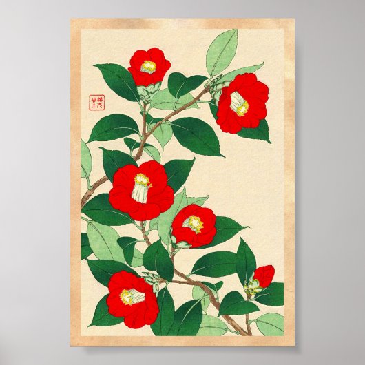 Kawarazaki Shodo Floral Calander van Japanse bloem Poster (Voorkant)