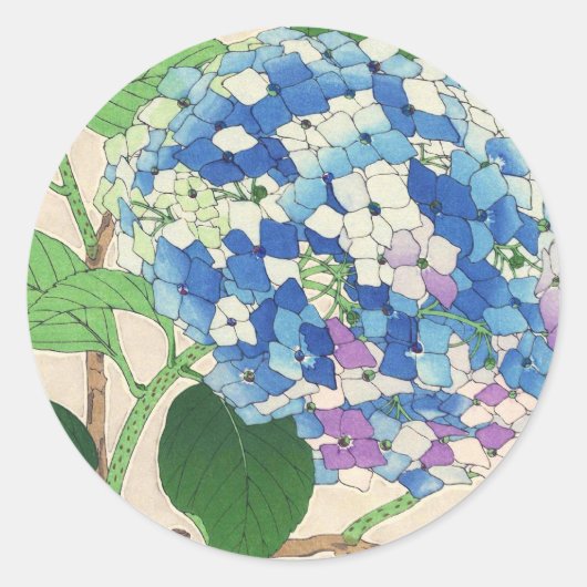 Kawarazaki Shodo Floral Kalender of Japan flower Ronde Sticker (Voorkant)