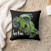 Kawasaki Green "Crotch Rocket" Pillow Kussen (Deken)