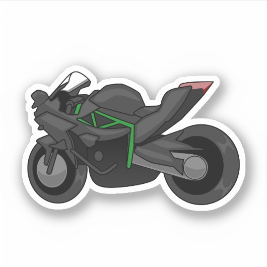 Kawasaki H2R simple style Sticker (Voorkant)