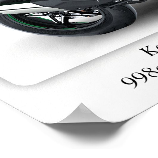 Kawasaki H2SX SE Ninja Motorcycle - A3 Poster (Hoek)