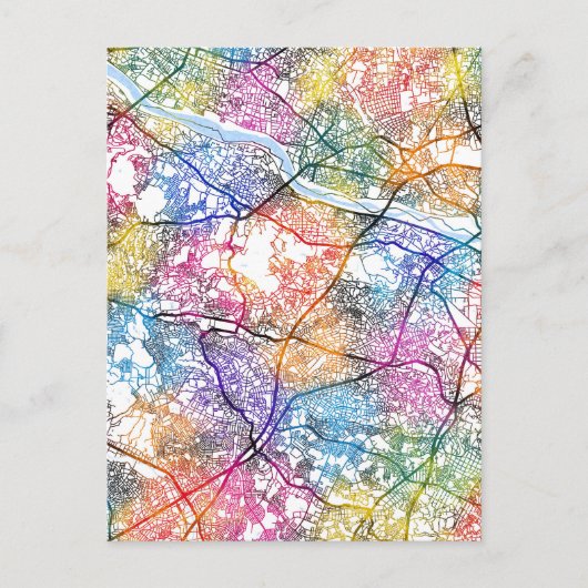 Kawasaki Japan City Map Briefkaart (Voorkant)