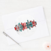 Kawasaki Japan Skyline Ronde Sticker (Envelop)