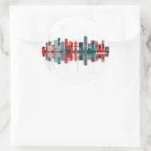 Kawasaki Japan Skyline Ronde Sticker (Tas)