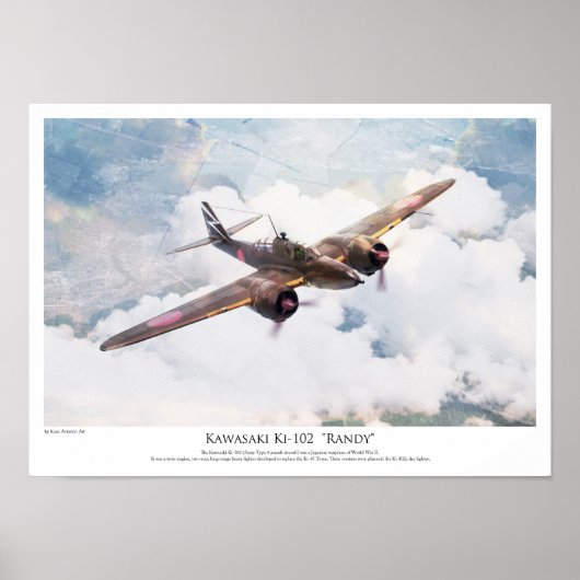 Kawasaki Ki-102 "Randy" Poster (Voorkant)