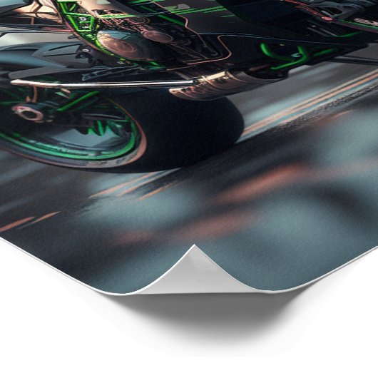 Kawasaki Ninja H2R Poster (Hoek)