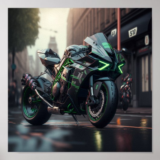 Kawasaki Ninja H2R Poster (Voorkant)