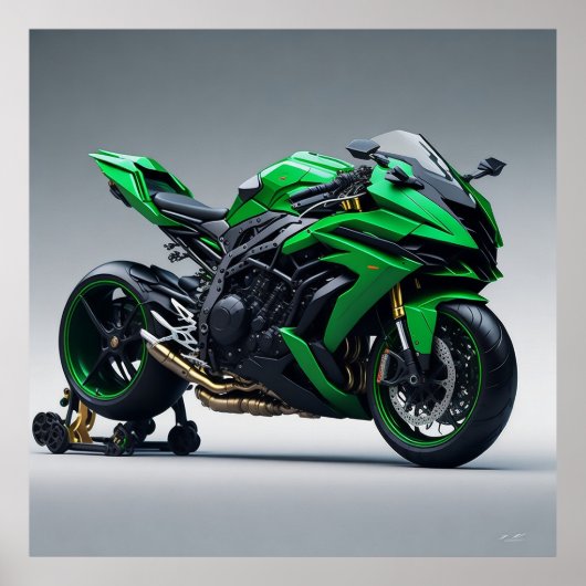 Kawasaki Ninja H2R Poster (Voorkant)
