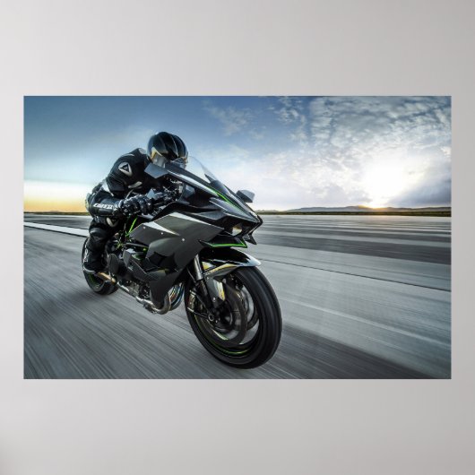 Kawasaki Ninja Motorbike Poster (Voorkant)