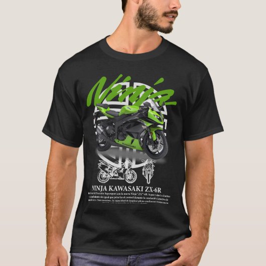 Kawasaki Ninja T-Shirt – Slanke Sportbike Stijl vo (Voorkant)