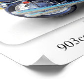 Kawasaki Z1 900-motorfiets - A3 Afdrukformaat Post Poster (Hoek)