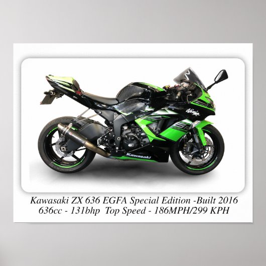 Kawasaki ZX636 EGFA Special Edition Motorcycle - A Poster (Voorkant)