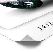 Kawasaki ZZZR1400 Motorfiets - A3 Poster (Hoek)